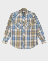 Vintage 80s GWG Blue Check Western Shirt - L / XL