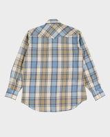 Vintage 80s GWG Blue Check Western Shirt - L / XL