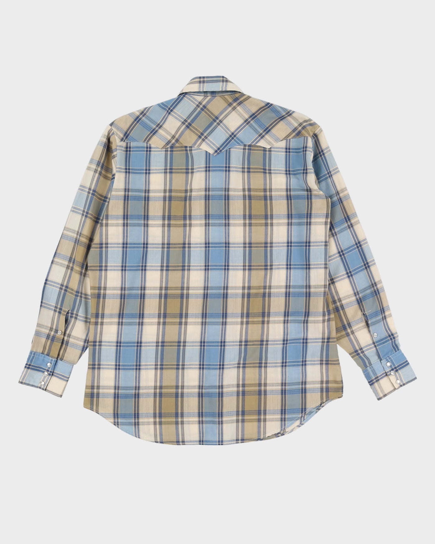 Vintage 80s GWG Blue Check Western Shirt - L / XL