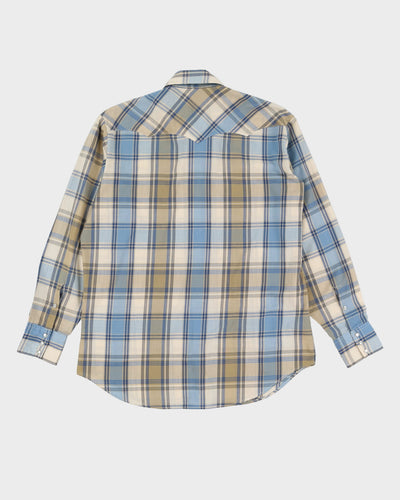 Vintage 80s GWG Blue Check Western Shirt - L / XL