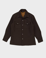 Vintage 70s JC Penney Brown Heavyweight Western Shirt - L