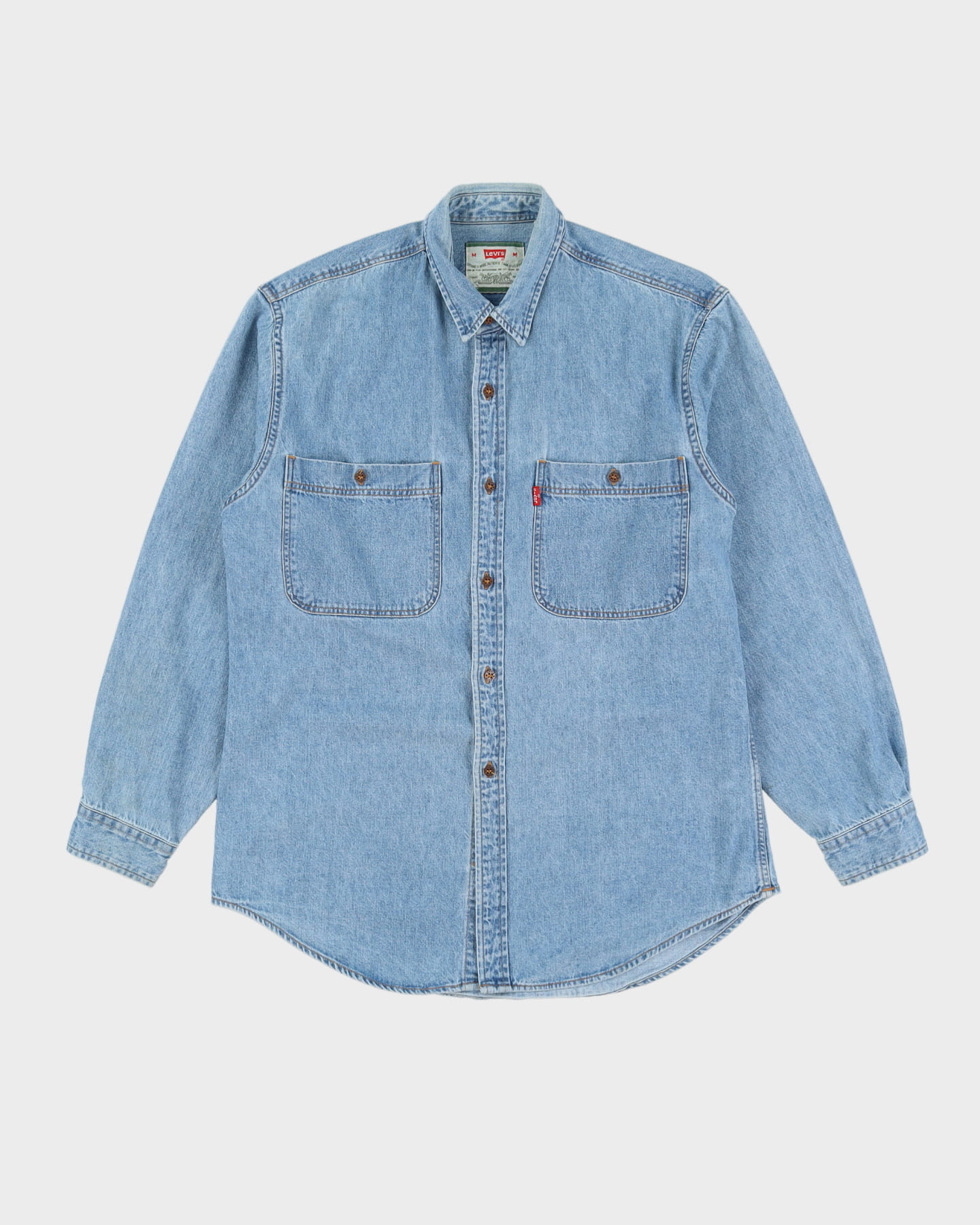 Vintage 90s Levi's Blue Denim Shirt - M