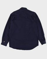 Vintage Carhartt FR Navy Long-Sleeve Denim Shirt - L