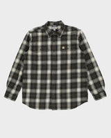 Vintage Carhartt Black / Green Long-Sleeve Oversized Flannel Shirt - XL / XXL