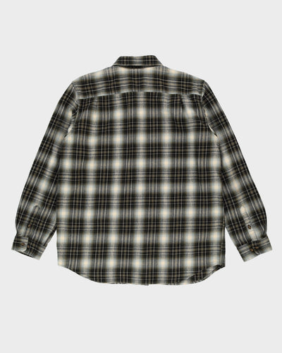 Vintage Carhartt Black / Green Long-Sleeve Oversized Flannel Shirt - XL / XXL