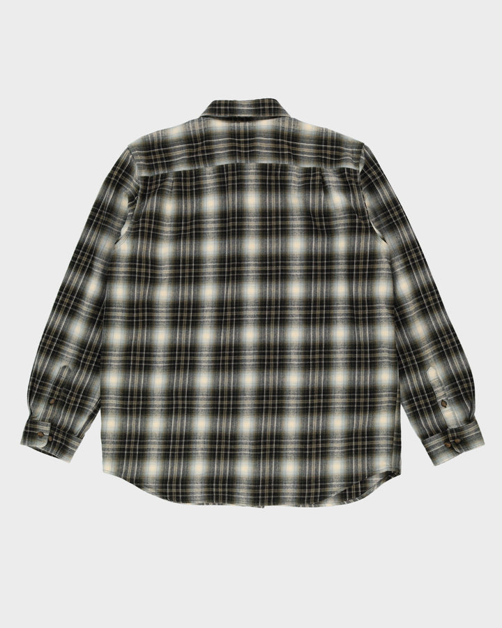 Vintage Carhartt Black / Green Long-Sleeve Oversized Flannel Shirt - XL / XXL