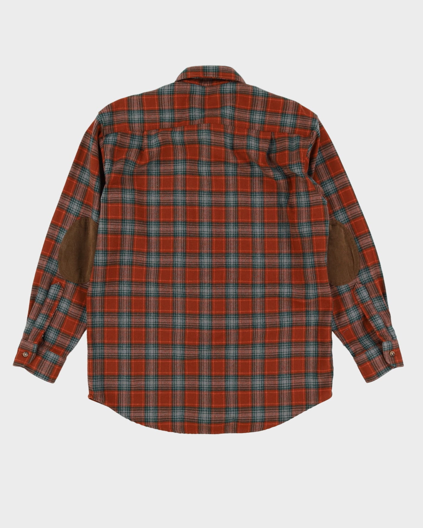 Pendleton Orange Checked Wool Shirt - L