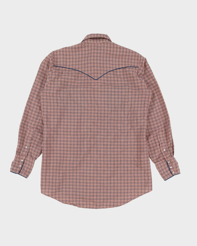 Vintage 1980s Kenny Rogers Checked Western Shirt - M
