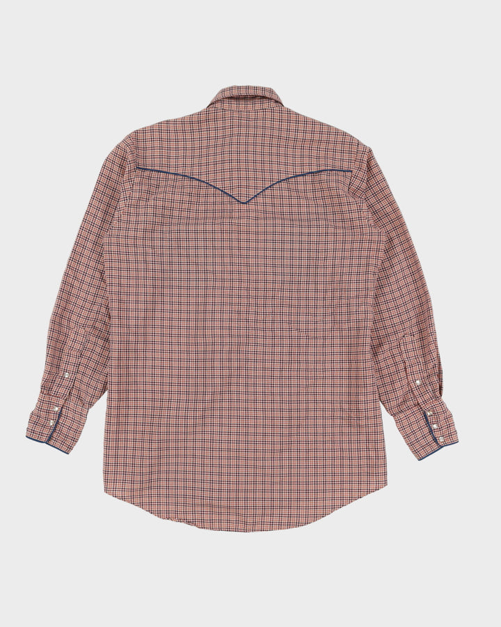 Vintage 1980s Kenny Rogers Checked Western Shirt - M