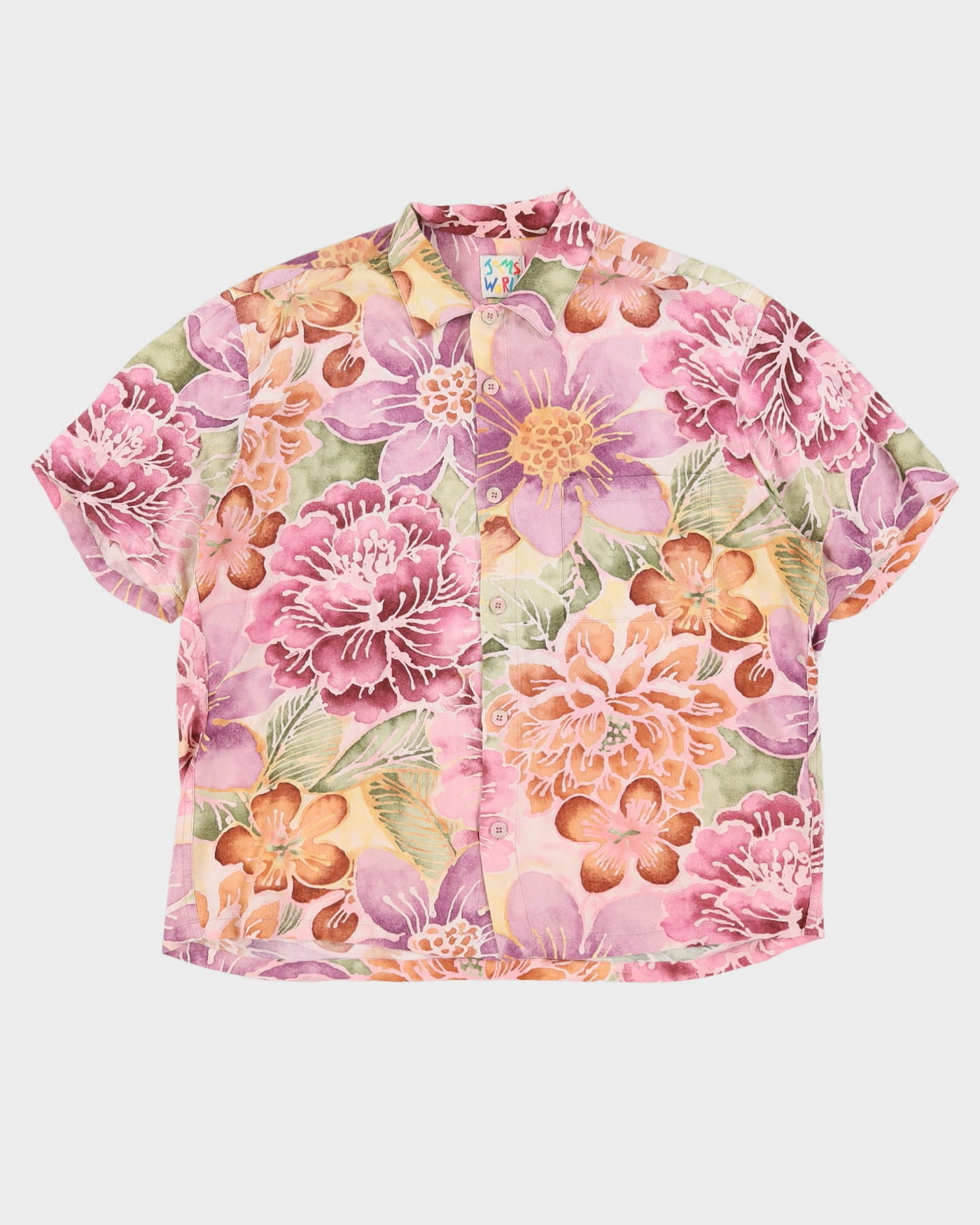 00s Jams World Pink Pattern Shirt - XL
