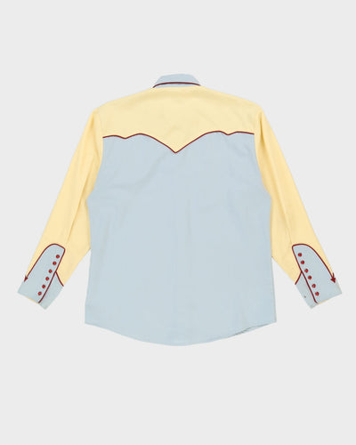 Scully Blue And Yellow Western Shirt - L