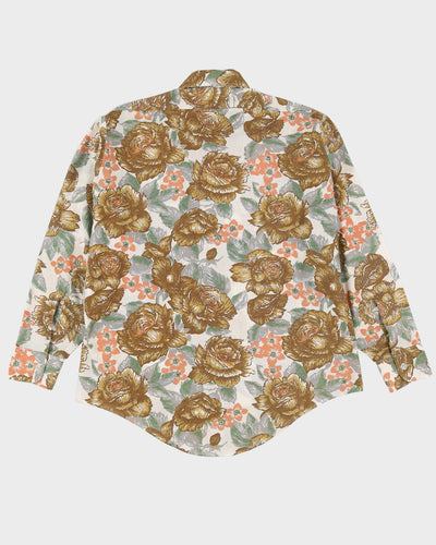 Vintage 1970s Floral Pastel Patterned Shirt - XL