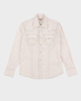 00s Y2K True Religion White Long Sleeve Shirt - M