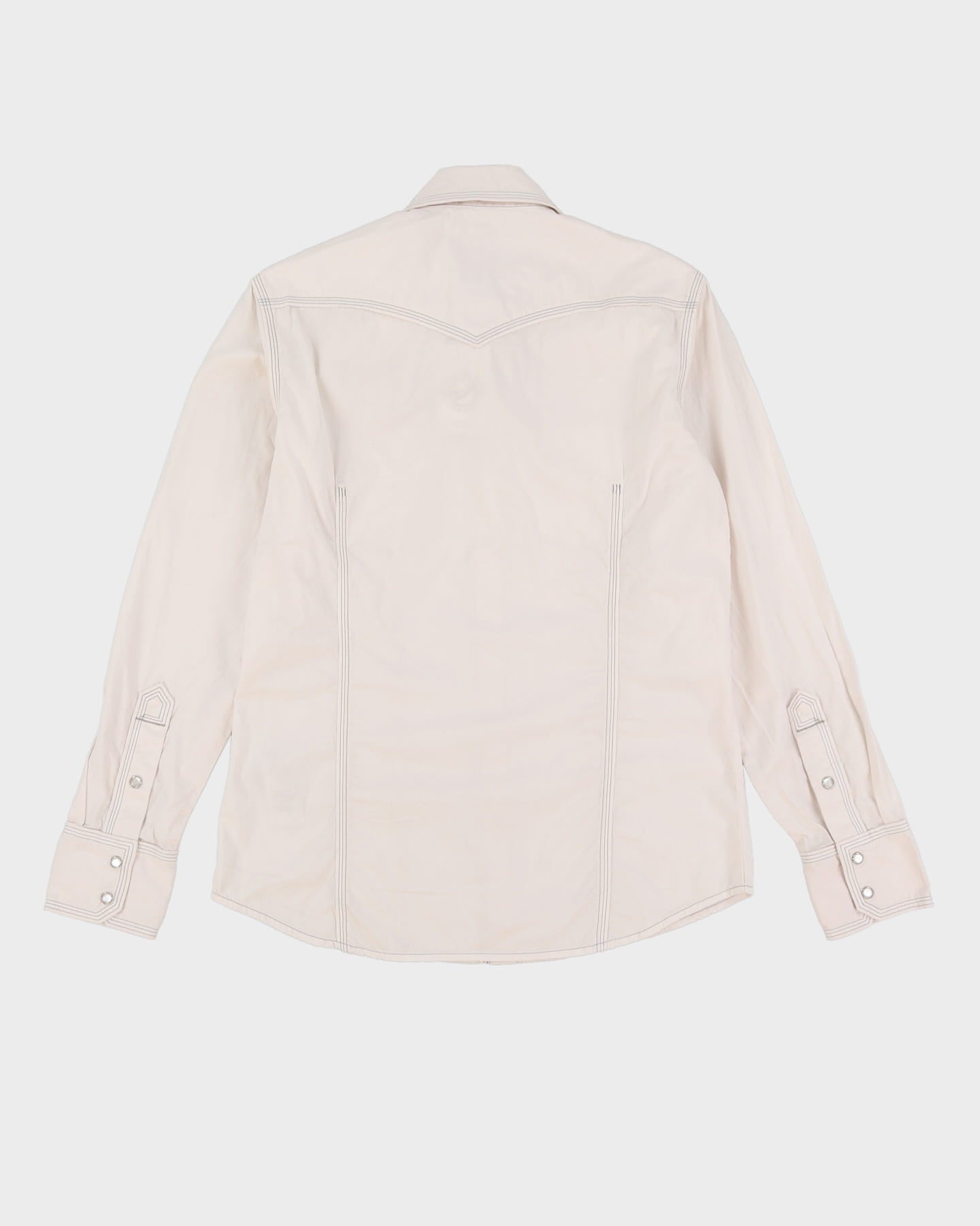 00s Y2K True Religion White Long Sleeve Shirt - M