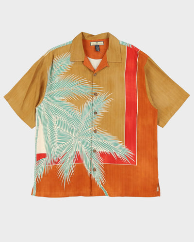Tommy Bahama Orange Patterned Silk Hawaiian Shirt - XL