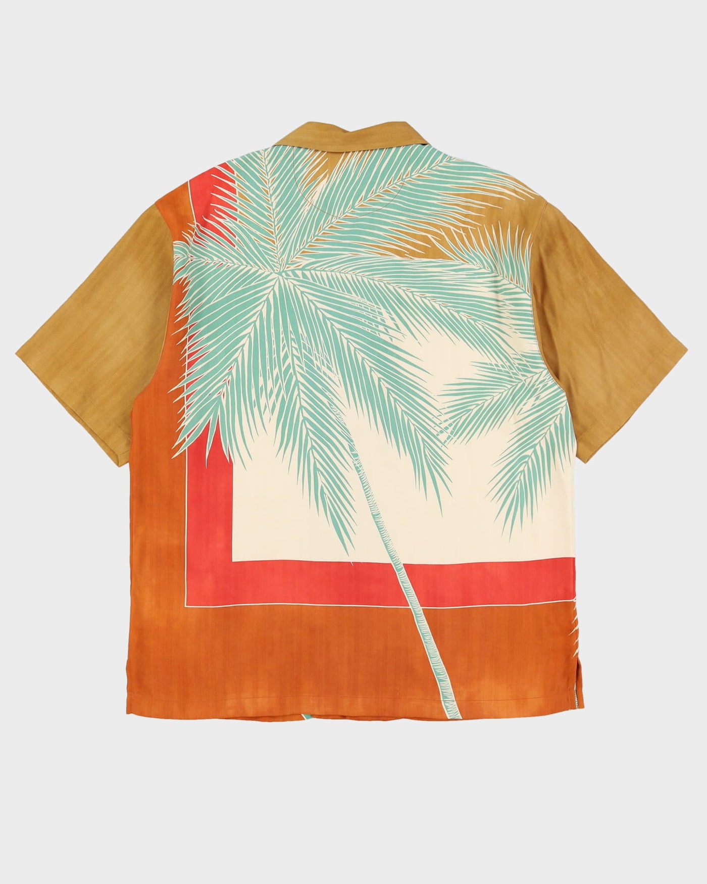 Tommy Bahama Orange Patterned Silk Hawaiian Shirt - XL