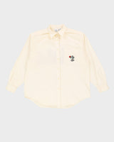 90s Lady &amp; The Tramp Disney Cream Long-Sleeve Shirt - L