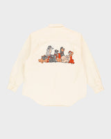 90s Lady &amp; The Tramp Disney Cream Long-Sleeve Shirt - L