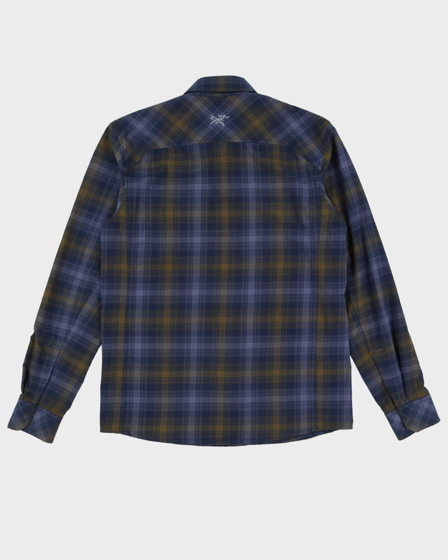 Arc'Teryx Blue Check Patterned Long Sleeve Shirt - M