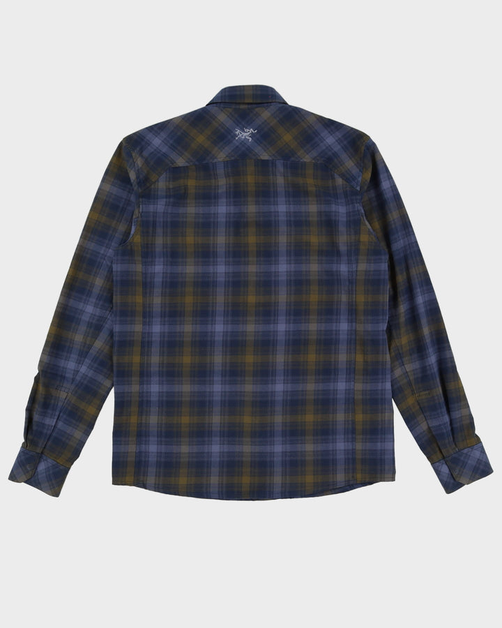 Arc'Teryx Blue Check Patterned Long Sleeve Shirt - M