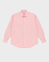 Vintage 90s Yves Saint Laurent YSL Plain Pink Long-Sleeve Shirt - M