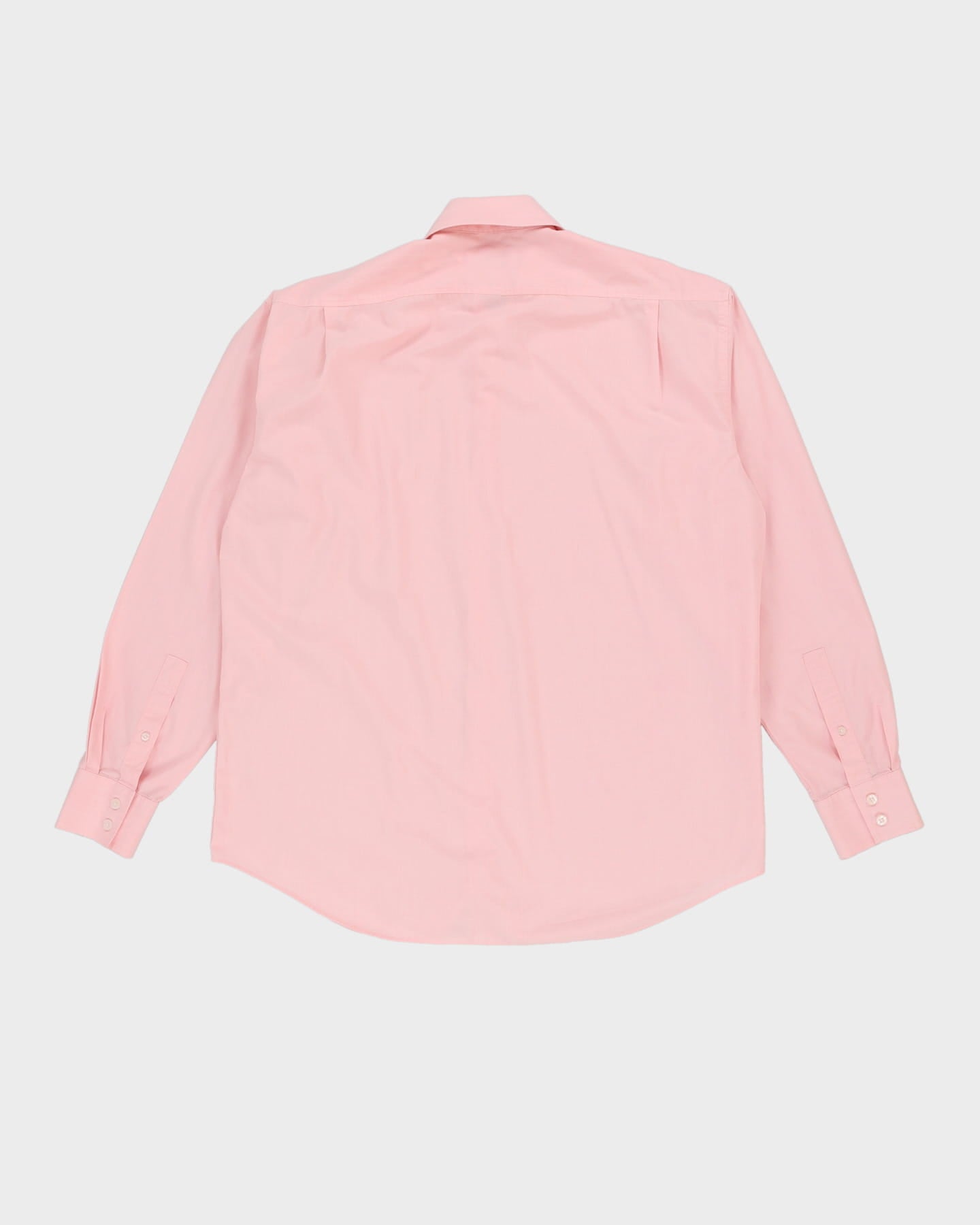 Vintage 90s Yves Saint Laurent YSL Plain Pink Long-Sleeve Shirt - M