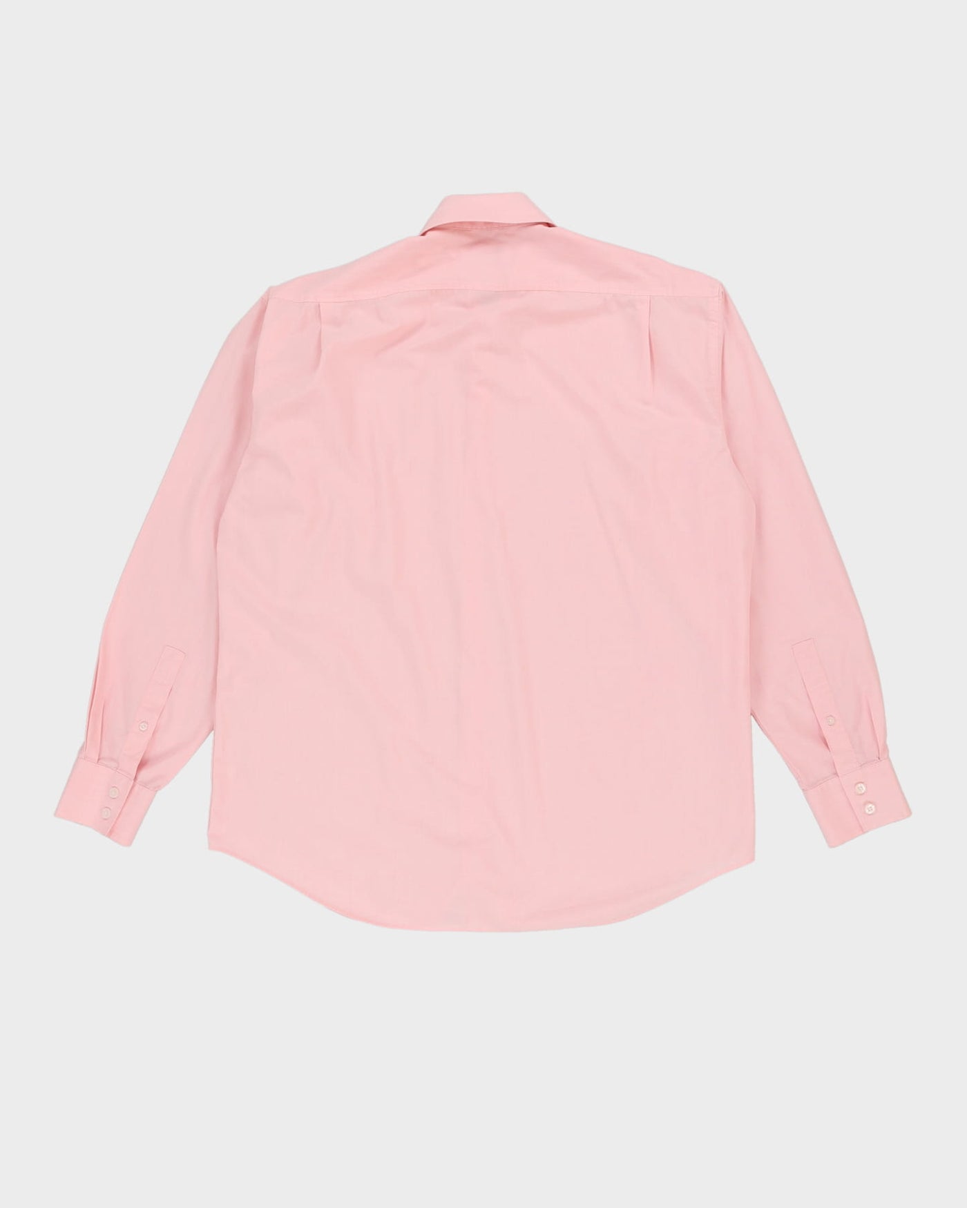 Vintage 90s Yves Saint Laurent YSL Plain Pink Long-Sleeve Shirt - M