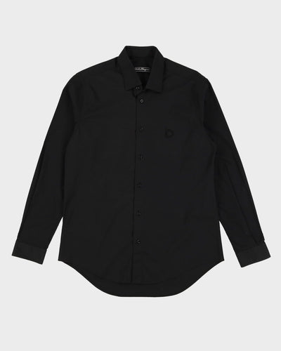 Salvatore Ferragamo Black Long-Sleeve Formal Shirt - M
