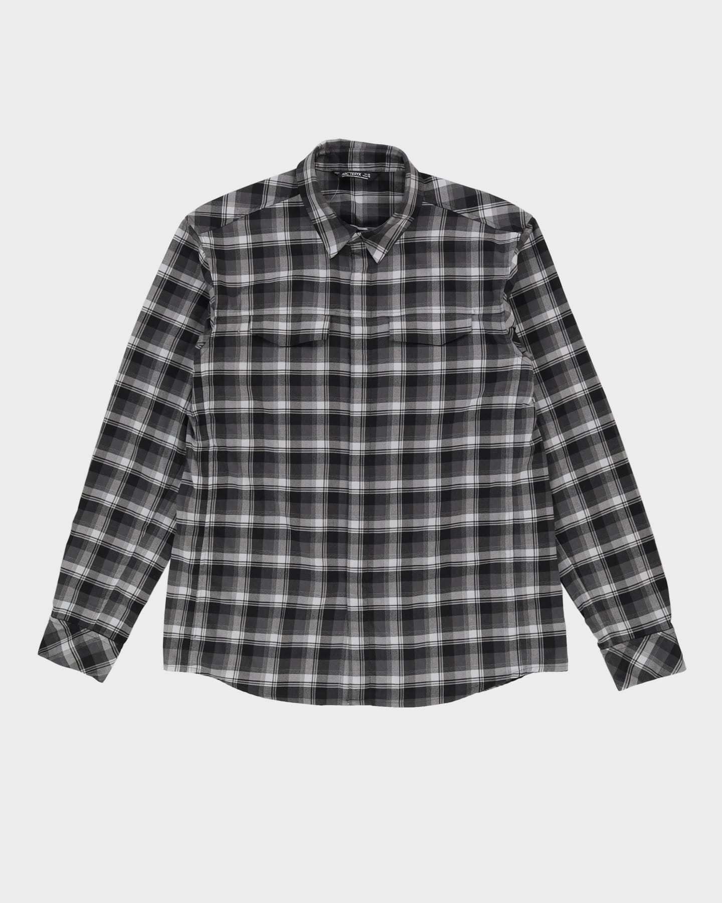 Arc'Teryx Black / Green Long-Sleeve Check Shirt - L