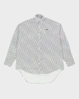 Vetements White All Over Print Long-Sleeve Oversized Shirt - S (XL)