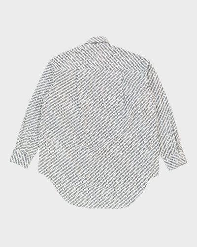 Vetements White All Over Print Long-Sleeve Oversized Shirt - S (XL)