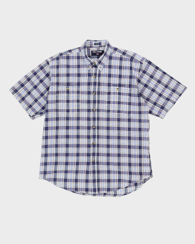 Ralph Lauren Polo Sport Blue Short-Sleeve Check Shirt - XL