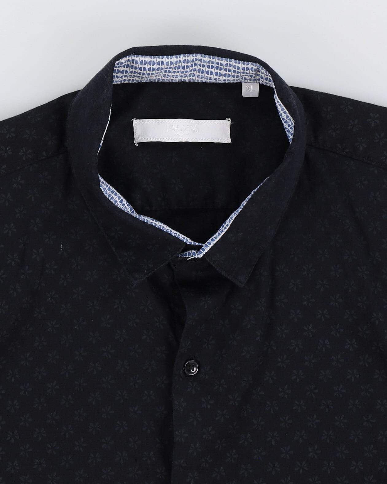 Prada Patterned Black Long-Sleeve Shirt - L / XL