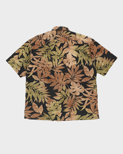 Vintage 90s Cooke Street Brown Short-Sleeve Hawaiian Shirt - M