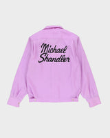Vintage 80s Western Bowling Association Purple Long-Sleeve Bowling Shirt - M