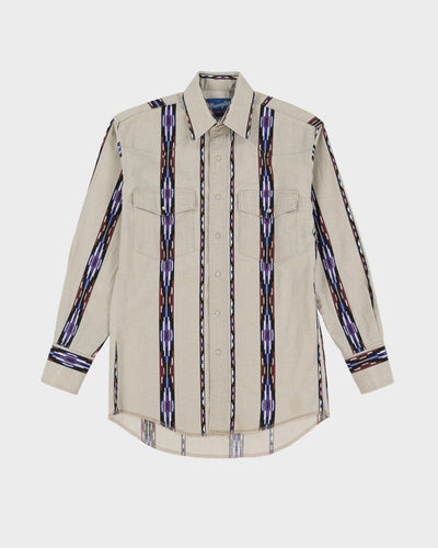 Vintage Wrangler Long Sleeve Patterned Western Shirt - S