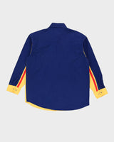 Vintage 90s "MO" BETTA Yellow / Blue Shirt - M/L