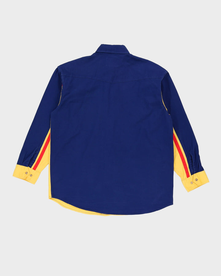 Vintage 90s "MO" BETTA Yellow / Blue Shirt - M/L