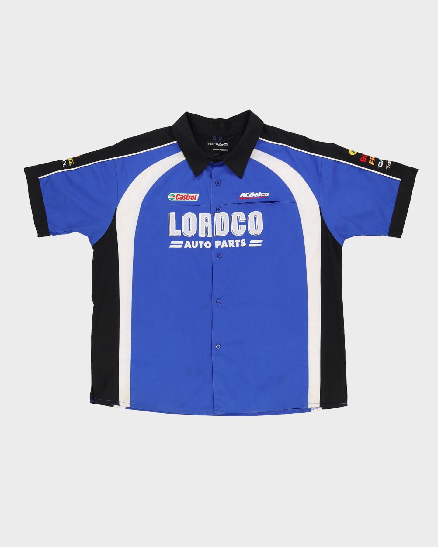Vintage 90s LordCo Castrol Blue Racing Work Shirt - L – Rokit