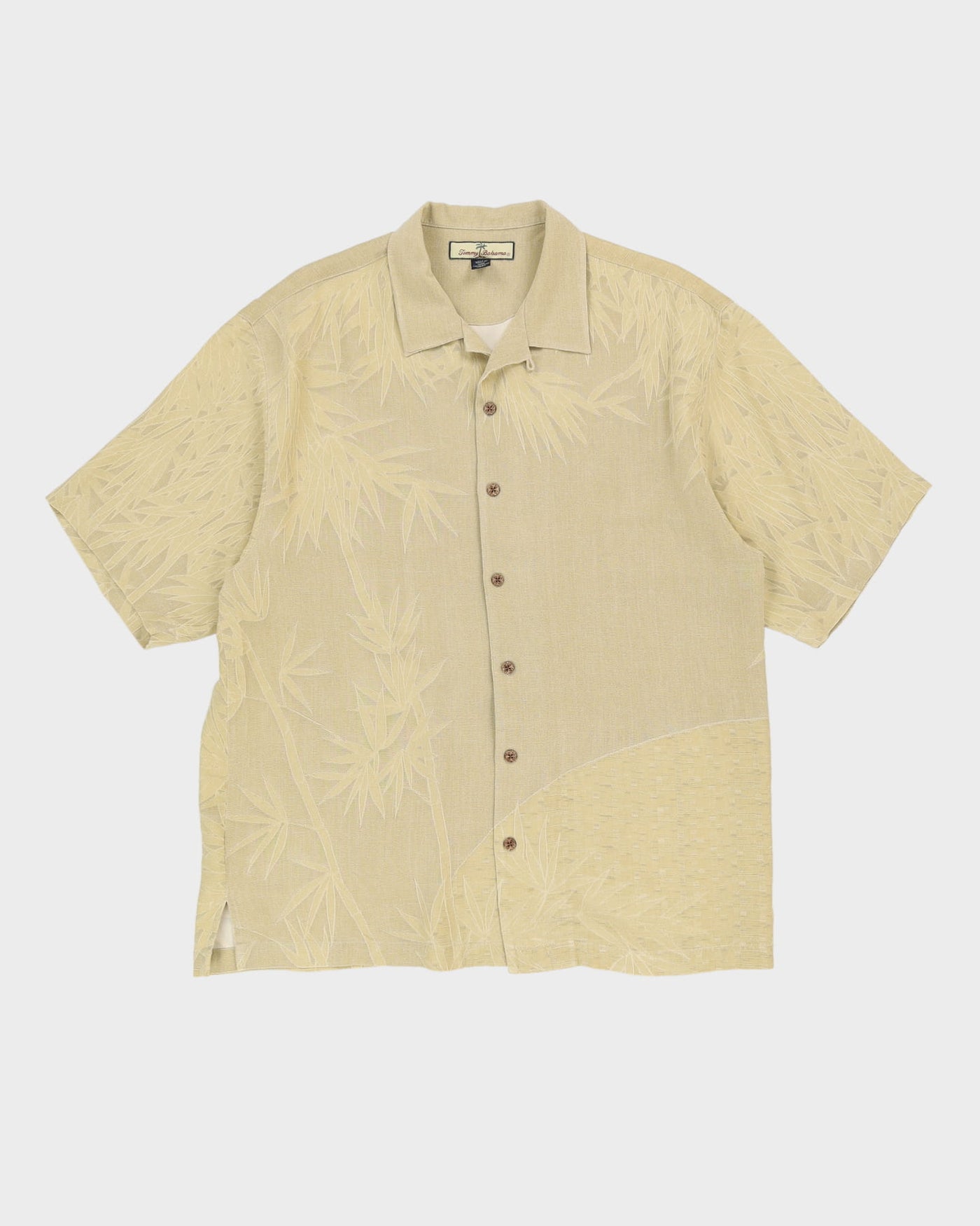 Tommy Bahama Khaki Silk Oversized Hawaiian Shirt - L