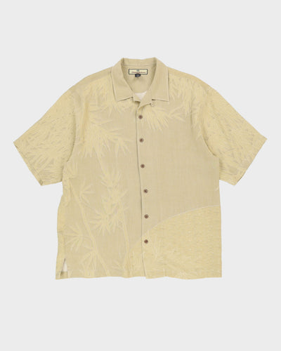 Tommy Bahama Khaki Silk Oversized Hawaiian Shirt - L
