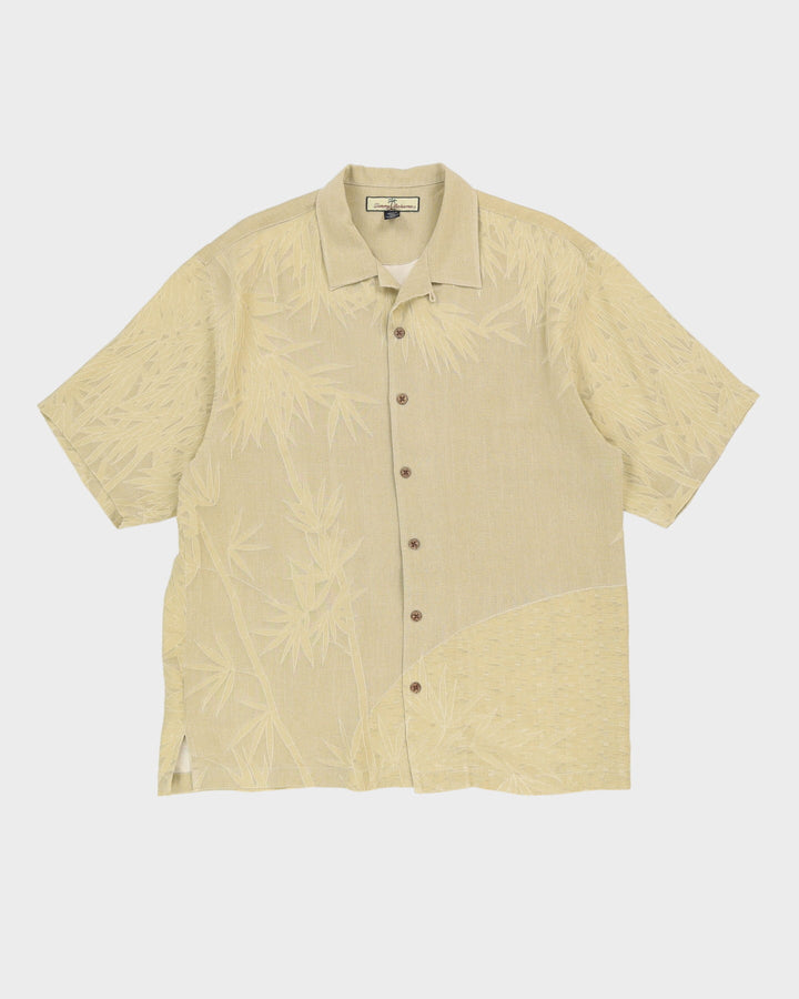 Tommy Bahama Khaki Silk Oversized Hawaiian Shirt - L