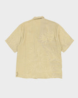 Tommy Bahama Khaki Silk Oversized Hawaiian Shirt - L