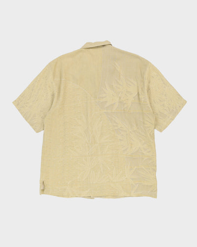 Tommy Bahama Khaki Silk Oversized Hawaiian Shirt - L
