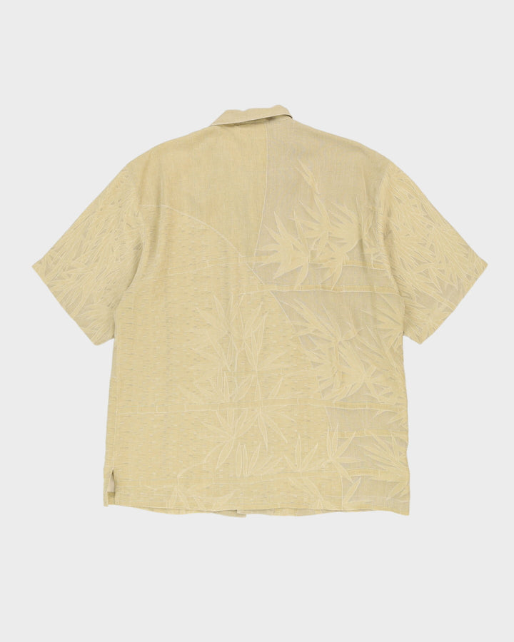 Tommy Bahama Khaki Silk Oversized Hawaiian Shirt - L