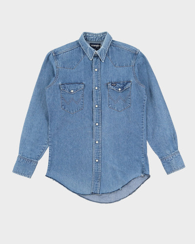 Wrangler Blue Western Denim Shirt - S