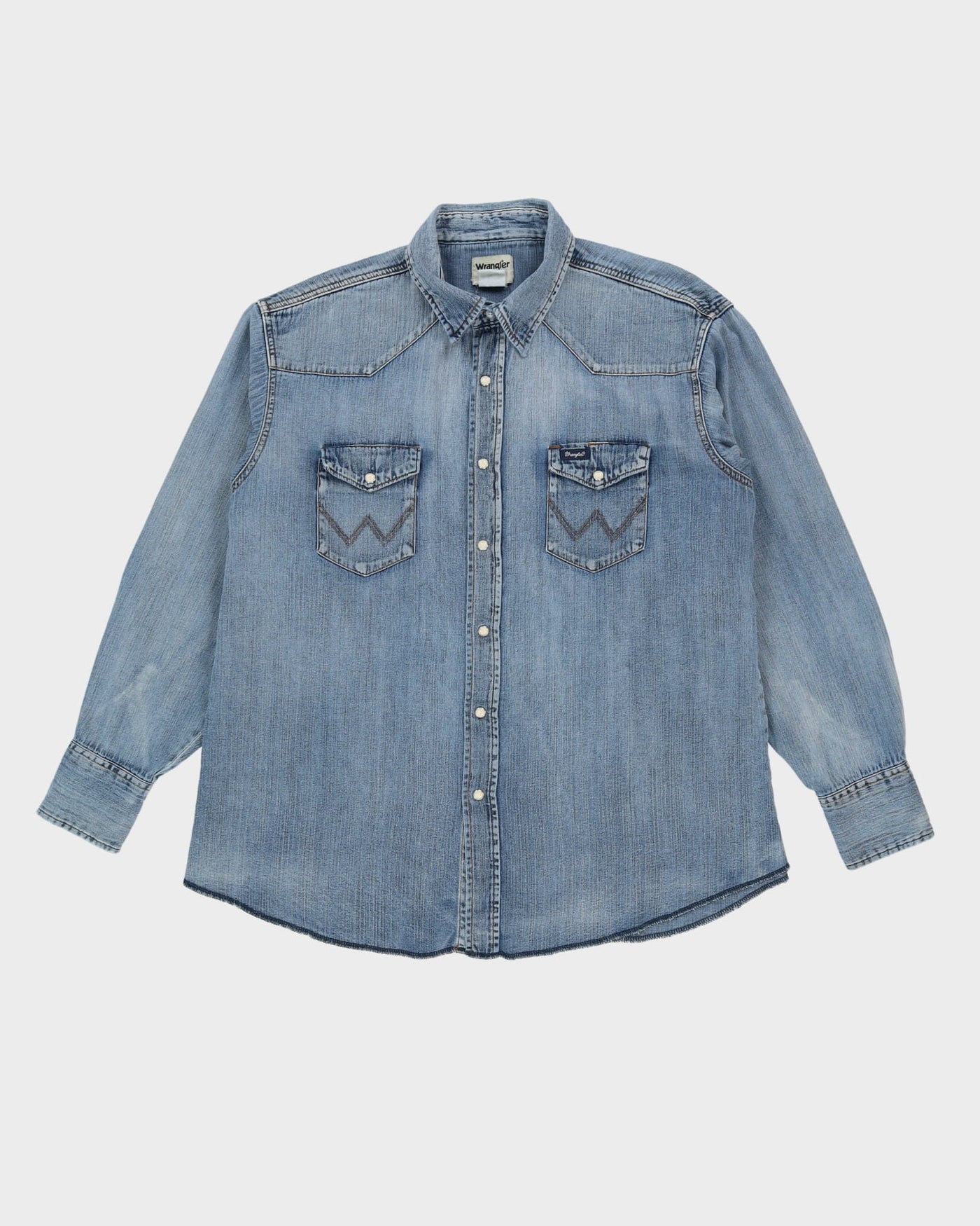 Wrangler Blue Western Denim Shirt - XXL