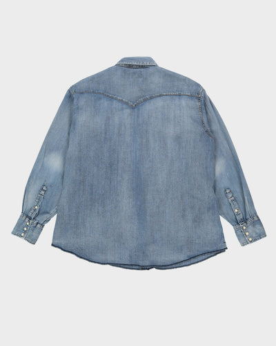 Wrangler Blue Western Denim Shirt - XXL