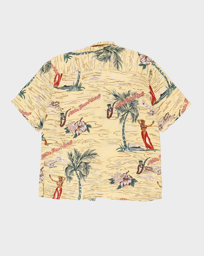 Vintage 90s Gotcha Aloha Hawaii Patterned Oversized Hawaiian Shirt - L
