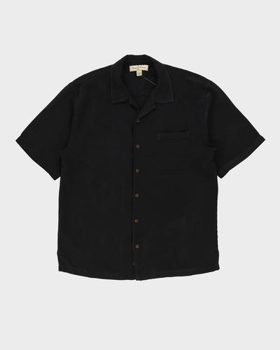 Tommy Bahama Black Oversized Silk Shirt - L